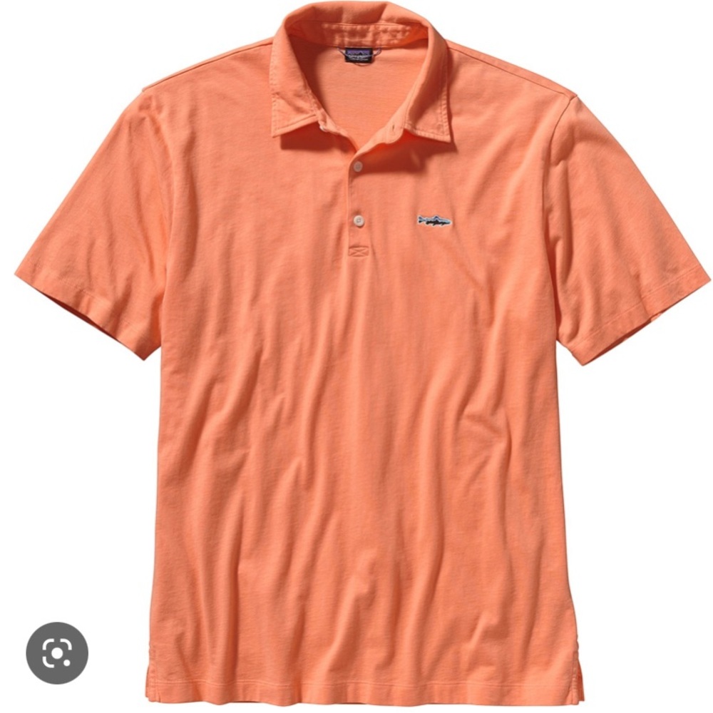 Mens Patagonia 100% organic cotton Trout Polo shirt